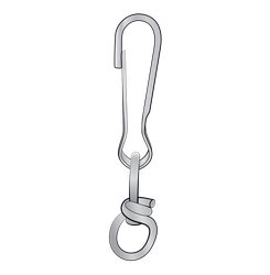 Simplexhaken mit Wirbel