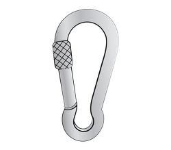 Karabinerhaken mit Sicherung 50 mm