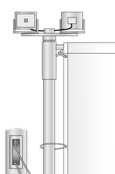 Auslegermast LED 8m