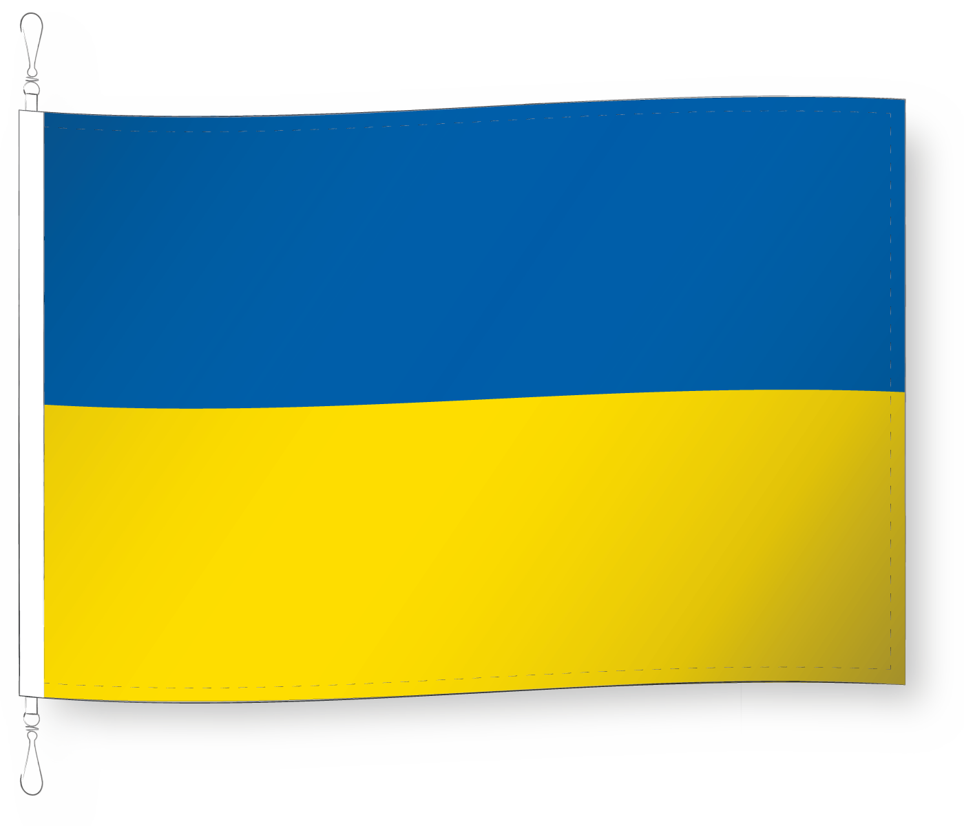 Stockfahne - Friedenstaube UKRAINE - Gr. ca. 45x29cm - 24417 - Länderfahne  mit Holzstock Flagge