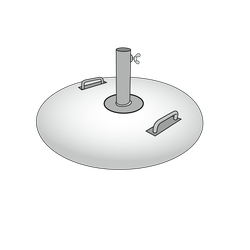 Betonsockel für Mast-ø 35mm