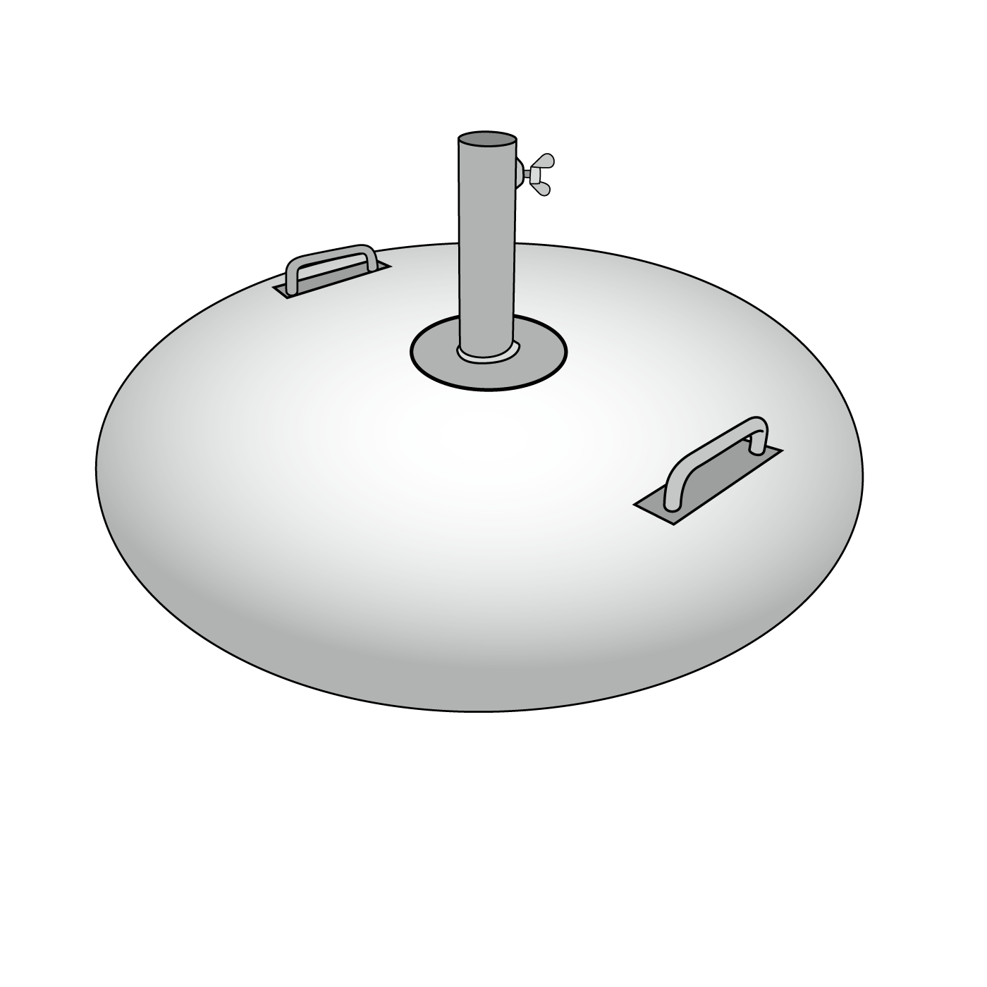  Betonsockel für Mast-ø 45mm 