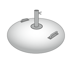 Betonsockel für Mast-ø 45mm