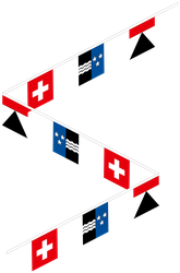 Guirlande en tissu, Suisse-Canton-Commune