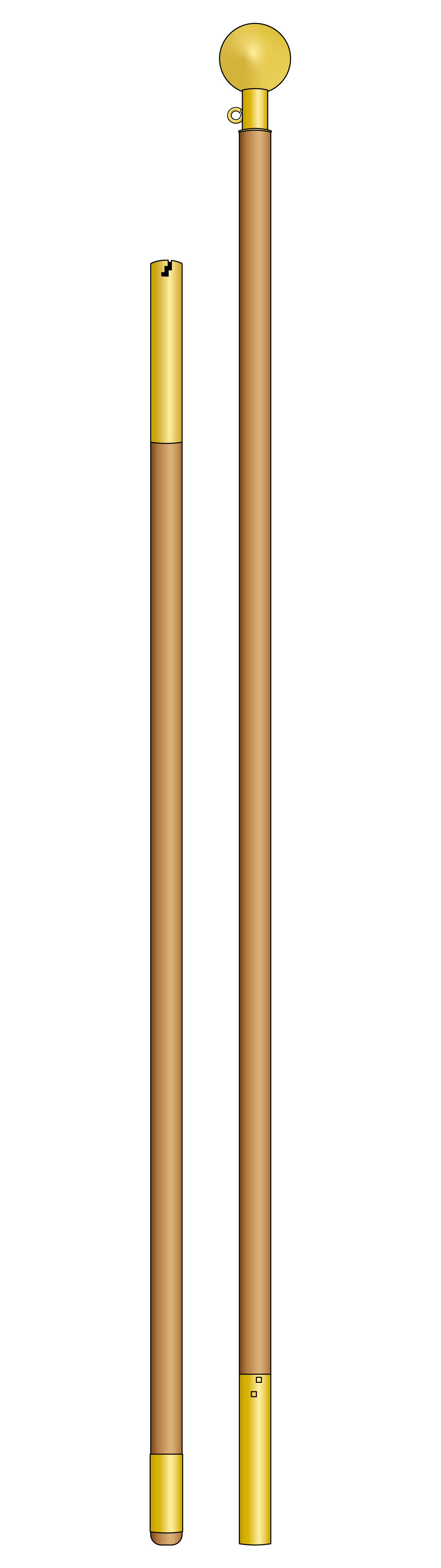  Raumständer-Holzstange PRESTIGE 2.2 m 