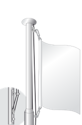 Hissmast ALPINE 10m (Stahlseil)