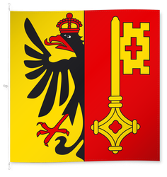 Allgemeine Kantonsfahne gedruckt, Genf